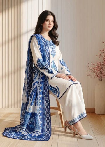 Zeen Dhaga-3-Piece Luxury Printed Lawn Suit | Summer Lawn Suit with Dupatta