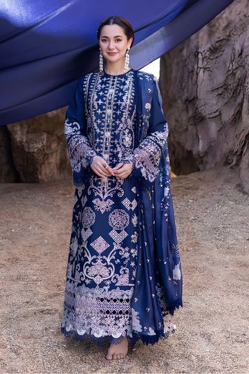 Zeen Dhaga - 3-Piece Embroidered Lawn Suit | Summer Shirt with Slub Net Dupatta